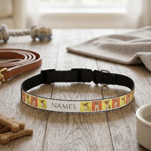 Custom 15 Photo Collage & Name Pet Dog Picture On Collar
