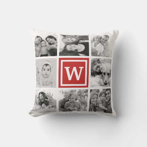 Custom 16 Keepsake Family Photo Collage Monogram Throw Pillow - Create your own personalized family photo collage throw pillow with your custom images and monogram. Add your favorite photos, designs or artworks to create something really unique. To edit this design template, click 'Change' and upload your own image as shown above. You can also change the background color of the monogram.
Treat yourself or make the perfect gift for family, friends, parents and grandparents!