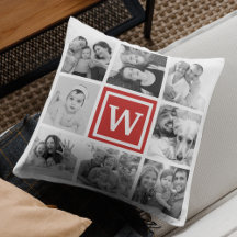 Custom 16 Keepsake Family Photo Collage Monogram