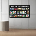 Custom 16 Photo Collage Birthday Party Banner