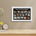 Custom 16 Photo Collage Birthday Party Framed Art