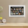 Custom 16 Photo Collage Birthday Party Framed Art