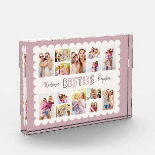 Custom 16 Photo Collage Friends Besties Photo Block