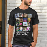 Custom 16 Photo Montage Mosaic Picture Collage  T-Shirt