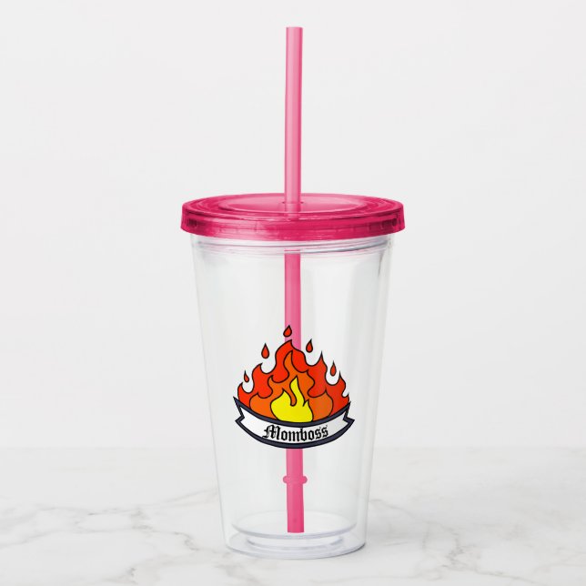 Custom 16oz, Clear Acrylic Tumbler (Front)