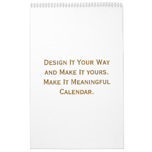 Custom 17" L x 11" W Classic Grid Calendar