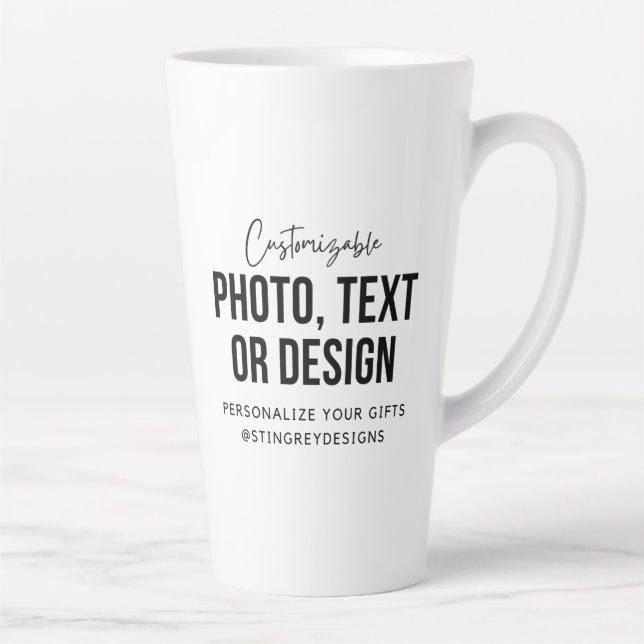 Custom 17 oz Latte Mug | Personalized Coffee Cup (Right)