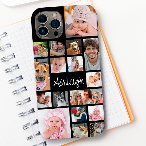 Custom 17 Photo Collage Your Color Case_Mate iPhone 14 Case