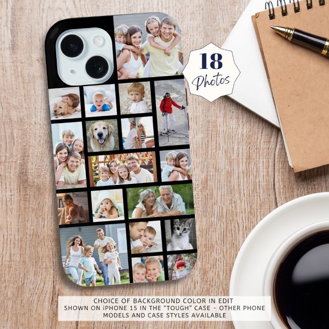 Custom 18 Photo Collage Your Color Case-Mate iPhone Case (Creator Uploaded)