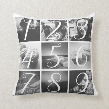 Custom 18 Photo Create Your Own Throw Pillow by ECRyan at Zazzle