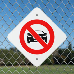 Custom 18" x 18" Diamond Metal Parking Sign