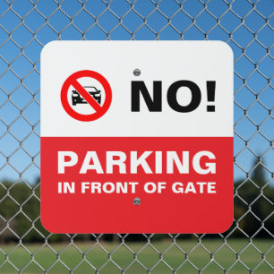 Custom 18" x 18" Square Metal No Parking Sign