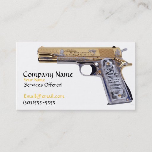 Customizable Custom 1911 Business card