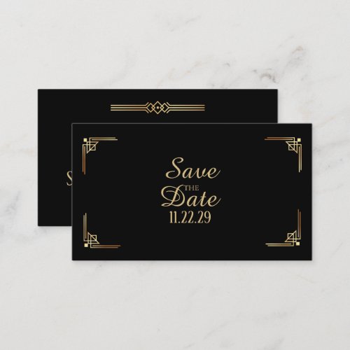 Custom 1920s Art Deco Small Save the Dates Cards