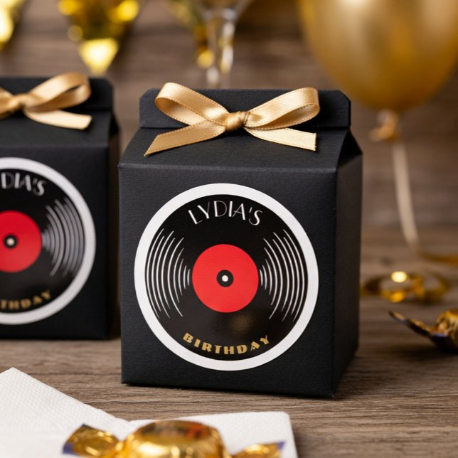 Custom 1920s Gatsby Vinyl Record Theme Classic Round Sticker (Creator Uploaded)
