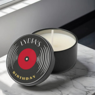 Custom 1920s Gatsby Vinyl Record Theme Mini Candle Favors