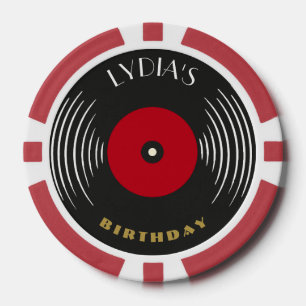 Custom 1920s Vintage Vinyl Record Poker Chip