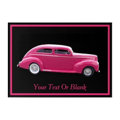 Custom 1940 Famous American Make Sedan Acrylic Print