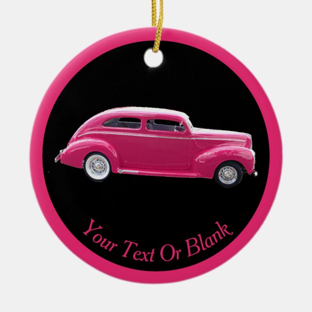 Custom 1940 Famous American Make Sedan Ceramic Ornament (Front)