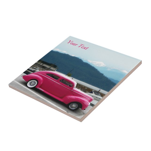 Custom 1940 Famous American Make Sedan Ceramic Tile (Side)