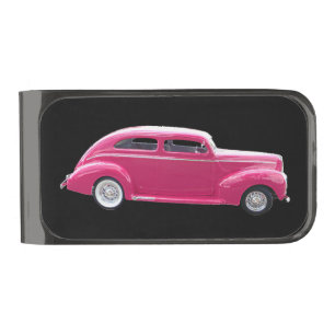 Custom 1940 Famous American Make Sedan Gunmetal Finish Money Clip