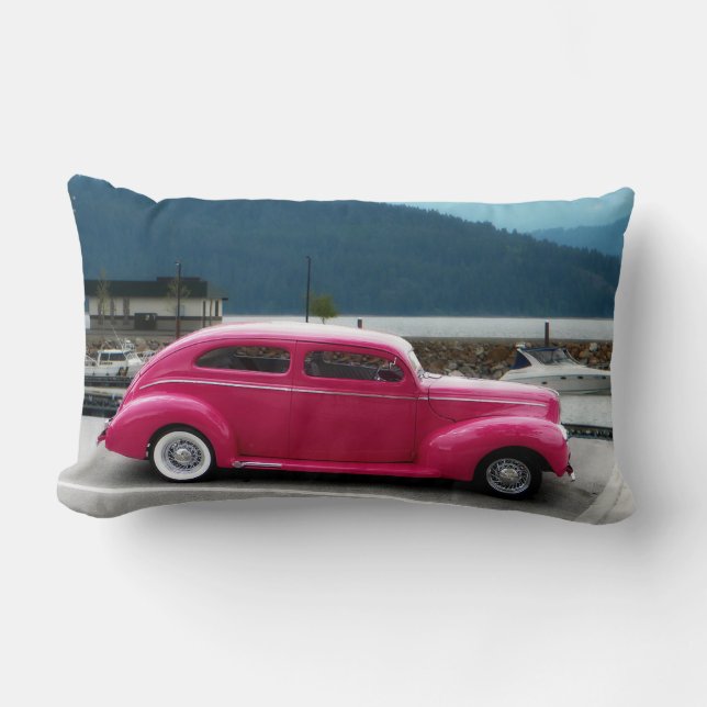 Custom 1940 Famous American Make Sedan Lumbar Pillow (Front)