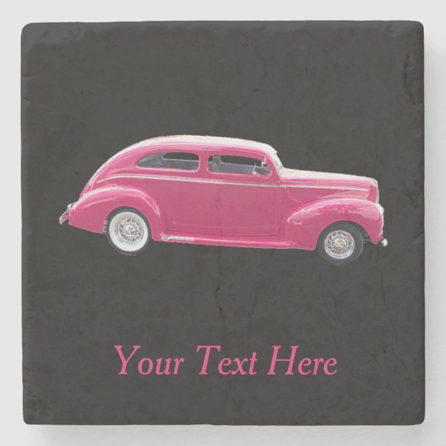 Custom 1940 Famous American Make Sedan Stone Coaster (Front)