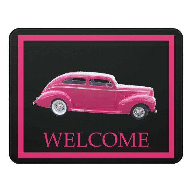 Custom 1940 Famous American Make Sedan - Welcome Door Sign (Contemporary Front)