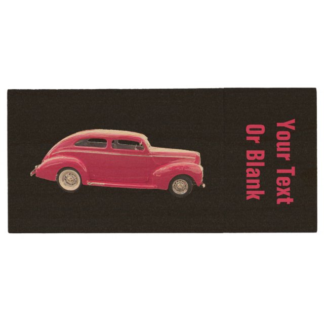 Custom 1940 Famous American Make Sedan Wood Flash Drive (Front)