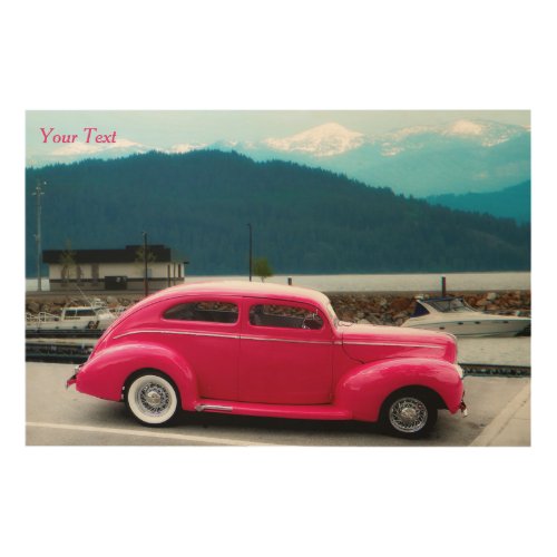 Custom 1940 Famous American Make Sedan Wood Wall Decor