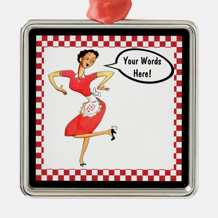 CUSTOM 1940 HOUSEWIFE ORNAMENT   ADD TEXT