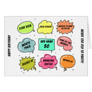 Custom 1968 yr born - THIS IS YOUR Life - Add BIO Cards