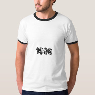 Custom 1999 Year Front - Backside $ Symbol Ringer T-Shirt