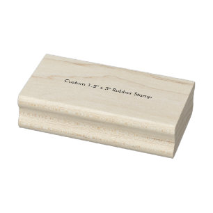 Custom 1.5" x 3" Rubber Stamp, Ink Pad Color Stamp