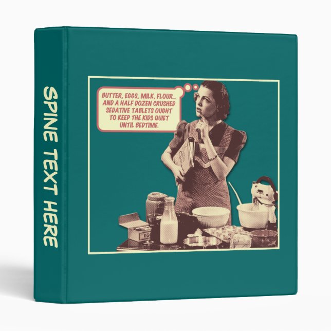 Custom 1" Binder - Sleepytime Cake Retro Mom (Front/Spine)