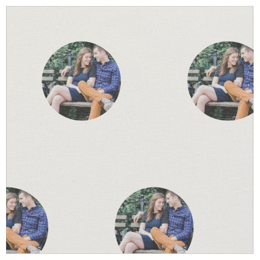 Custom 1 Photo Dot Print Fabric