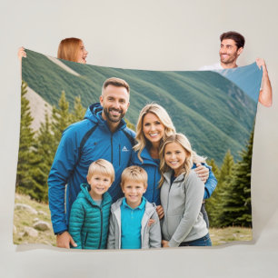 Custom 1 Photo Family Fleece Blanket