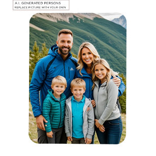Custom 1 Photo Family Flexible Photo Magnet