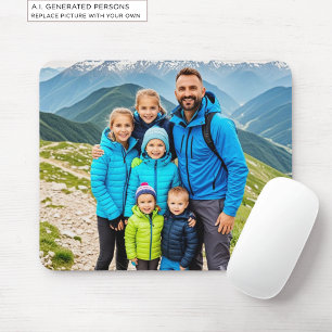 Custom 1 Photo Family Mouse Pad