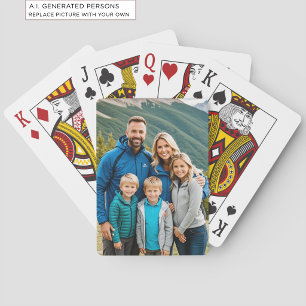 Custom 1 Photo Family Poker Cards