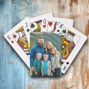 Custom 1 Photo Family Poker Cards