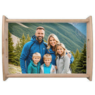 Custom 1 Photo Family Serving Tray