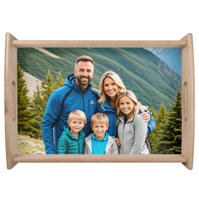 Custom 1 Photo Family Serving Tray (Front)