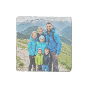 Custom 1 Photo Family Stone Magnet