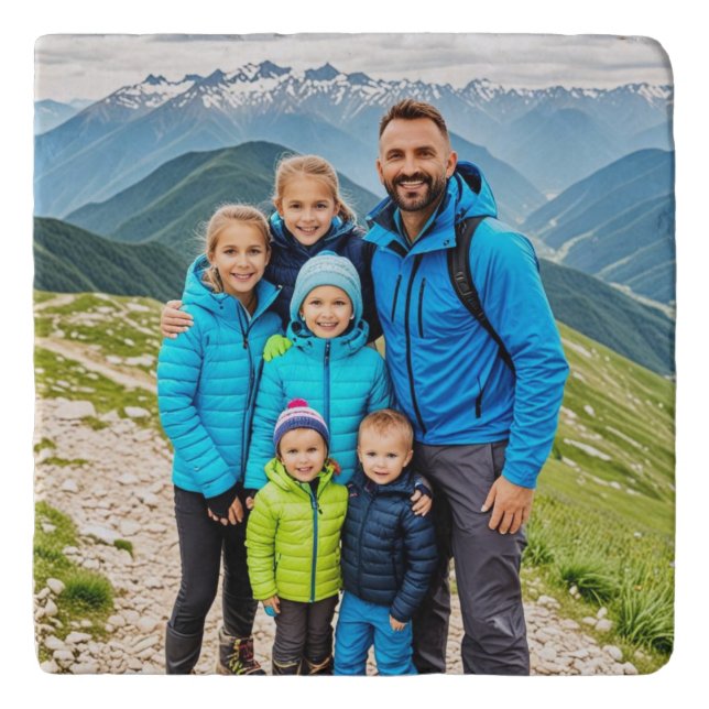 Custom 1 Photo Family Trivet (Front)