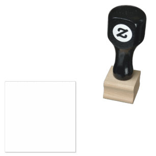 Custom 1" x 1" Rubber Stamp, Ink Pad Color = None, Stamp