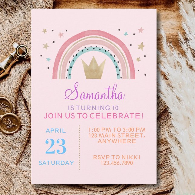 Custom 1st 2nd 3rd 4th 5th 6th 7th 8 10th Birthday Invitation (Creator Uploaded)