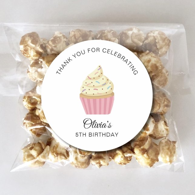 Custom 1st 2nd 3rd 5th 10th 20th 30th 40 Birthday Classic Round Sticker (Creator Uploaded)