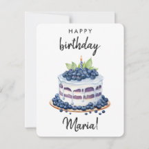Custom 1st Birthday Cake Card, Personalized birth