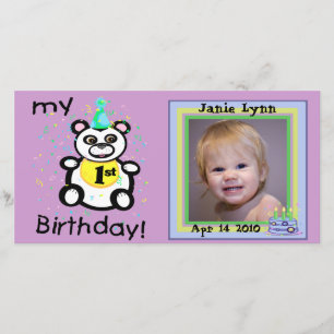 Custom 1st Birthday Photo Cards